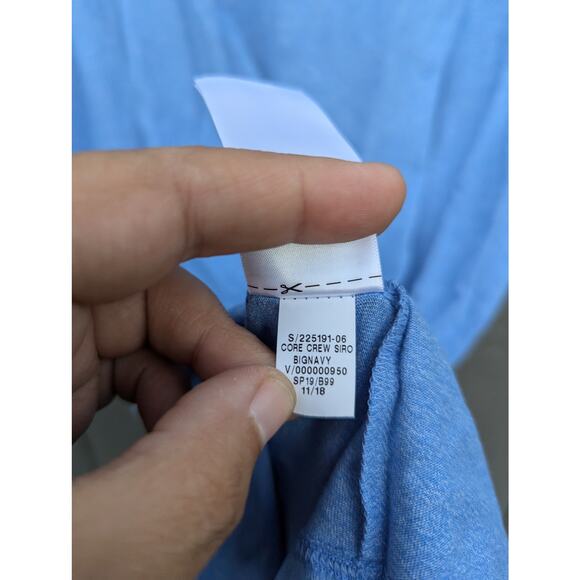 Old Navy Basic Blue Crew Neck Men T Shirt Size L Tall Soft Washed Casual - Picture 4 of 5